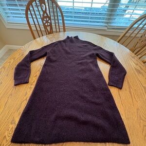 LAST CaLL Max Studio NWT Burgundy Long Sleeve Turtleneck Sweater Dress Size L